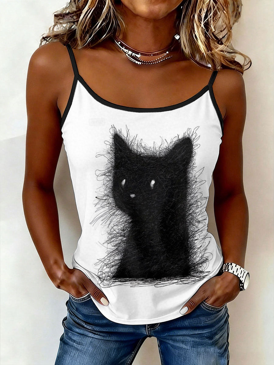 Katzen-Kunst-Oberteile für Frauen