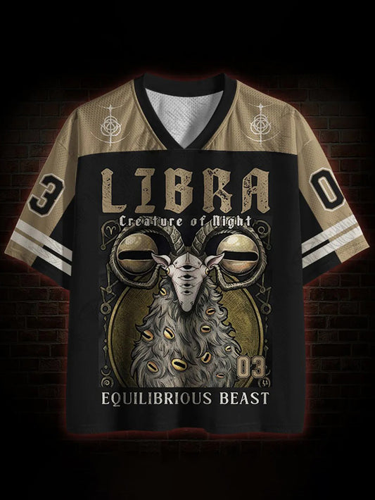 Herren-T-Shirt mit V-Ausschnitt und bedrucktem Equilibrious-Beast-Design