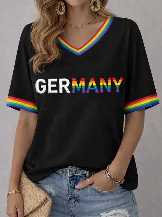 Kurzarm-T-Shirt für Damen Pride Month