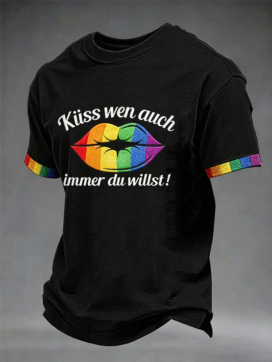 Herren-Pride-Monat-T-Shirt mit kurzen Ärmeln
