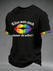 Herren-Pride-Monat-T-Shirt mit kurzen Ärmeln