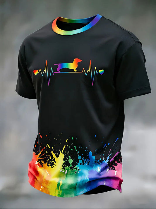 Herren Pride Print Casual T-Shirt