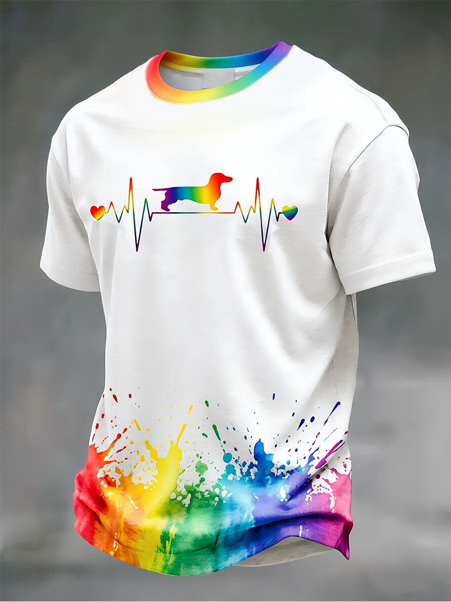 Herren Pride Print Casual T-Shirt