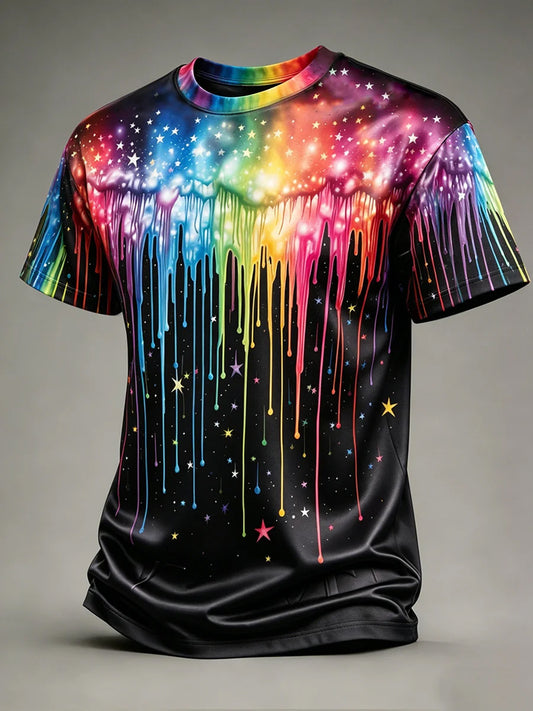 Herren-LGBT-Pride-Monat-Regenbogen-Art-Kurzarm-T-Shirt