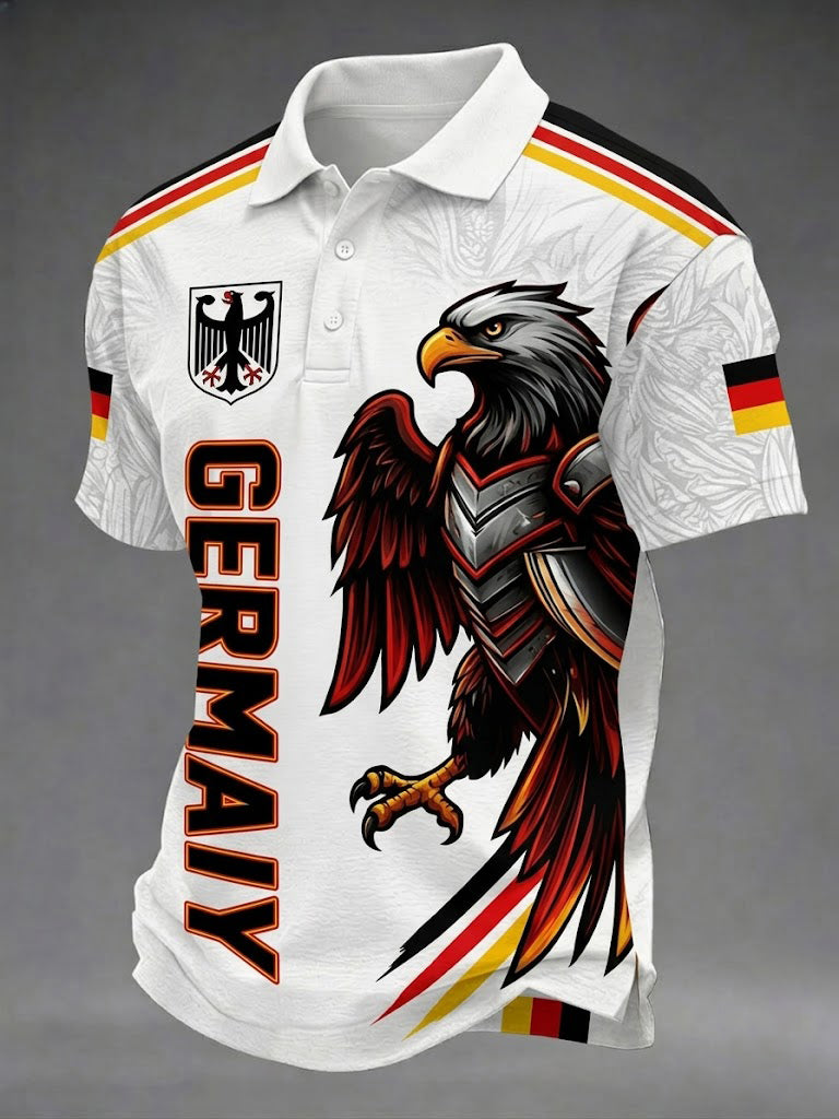 Herren Deutschland Fußball bedrucktes Hemd