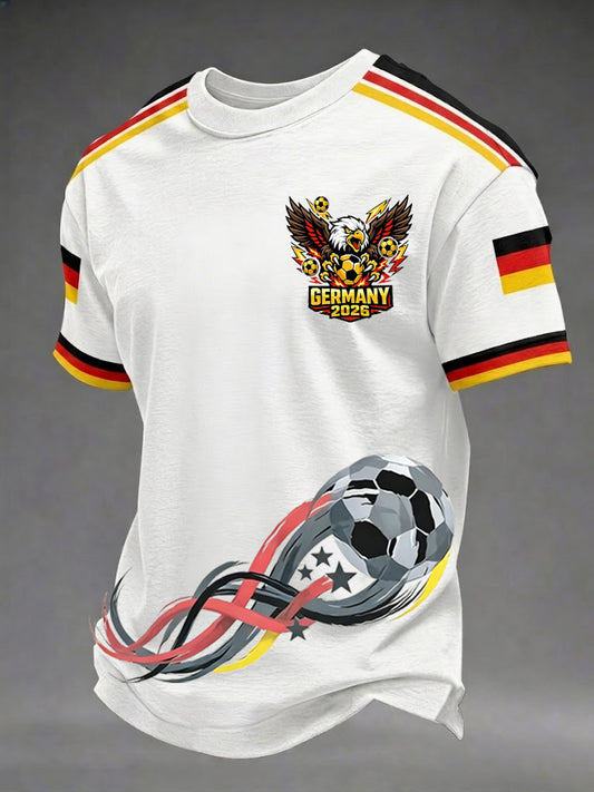 Herren-Fußball-T-Shirt mit Deutschland-Print