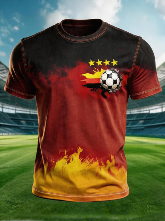 Herren-T-Shirt mit deutschem Fußballfan-Print