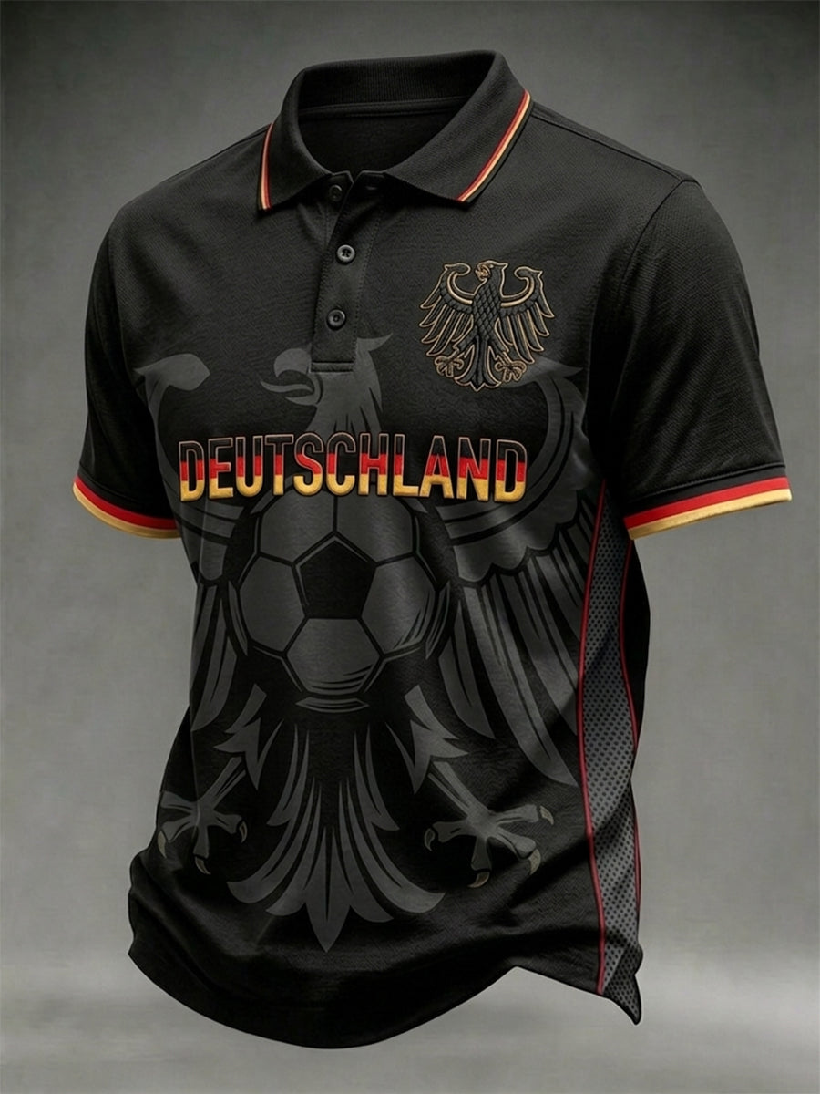 Herren Deutscher Fußball Fan 2026 Print Shirt