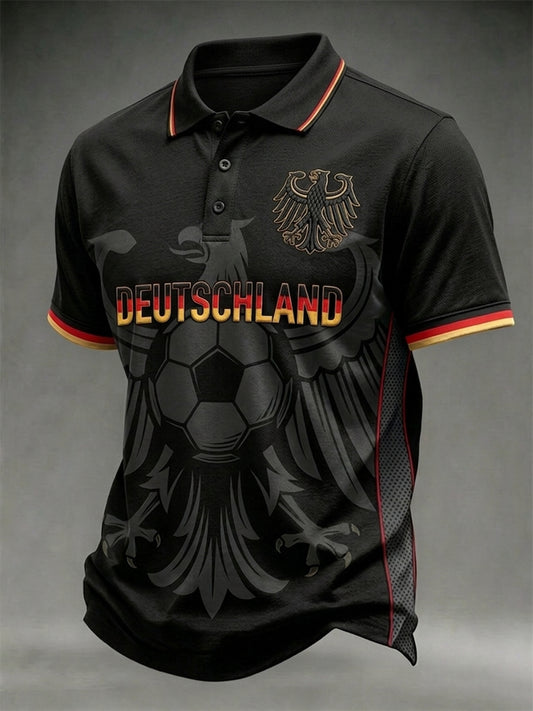 Herren Deutscher Fußball Fan 2026 Print Shirt