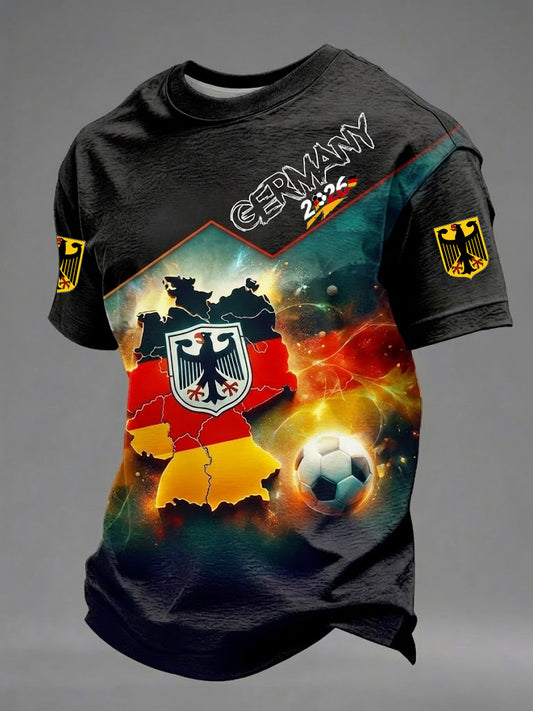 Herren-Fußball-T-Shirt mit Deutschland-Print