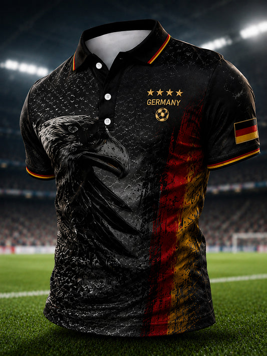 Herren Deutscher Fußball Fan 2026 Print Shirt