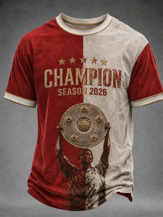 Herren-Fußballfan-T-Shirt mit Deutschland-Print