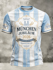 Männliches München-Print-Casual-T-Shirt