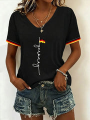 Damen-T-Shirt mit Deutschland-Print