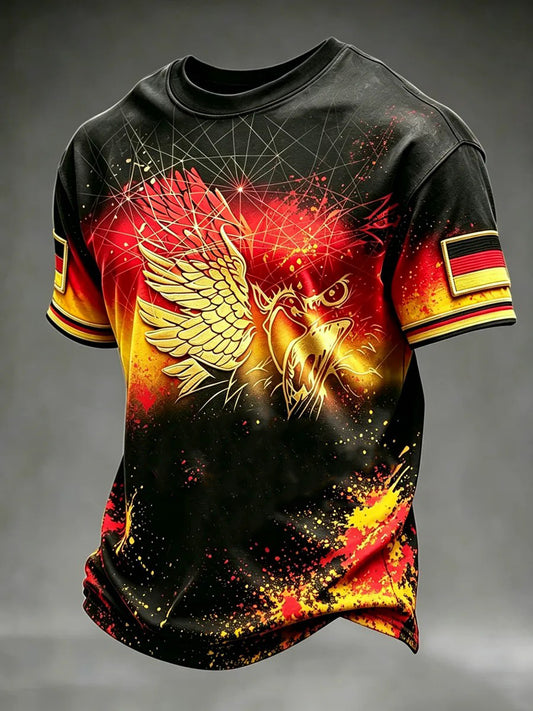 Herren-Fußballfan-T-Shirt mit Deutschland-Print