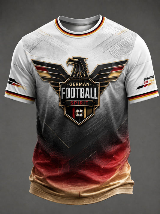 Herren-Fußball-T-Shirt mit Deutschland-Druck