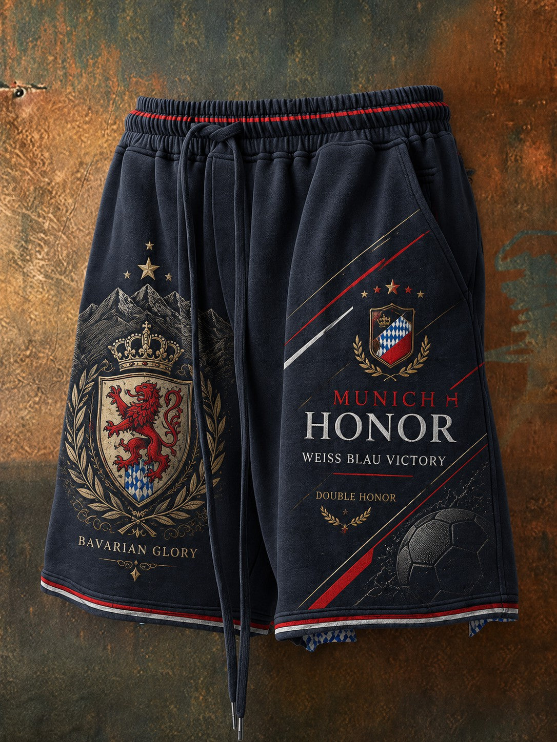 Herren-Shorts mit deutschem bayerischem Glanzmuster