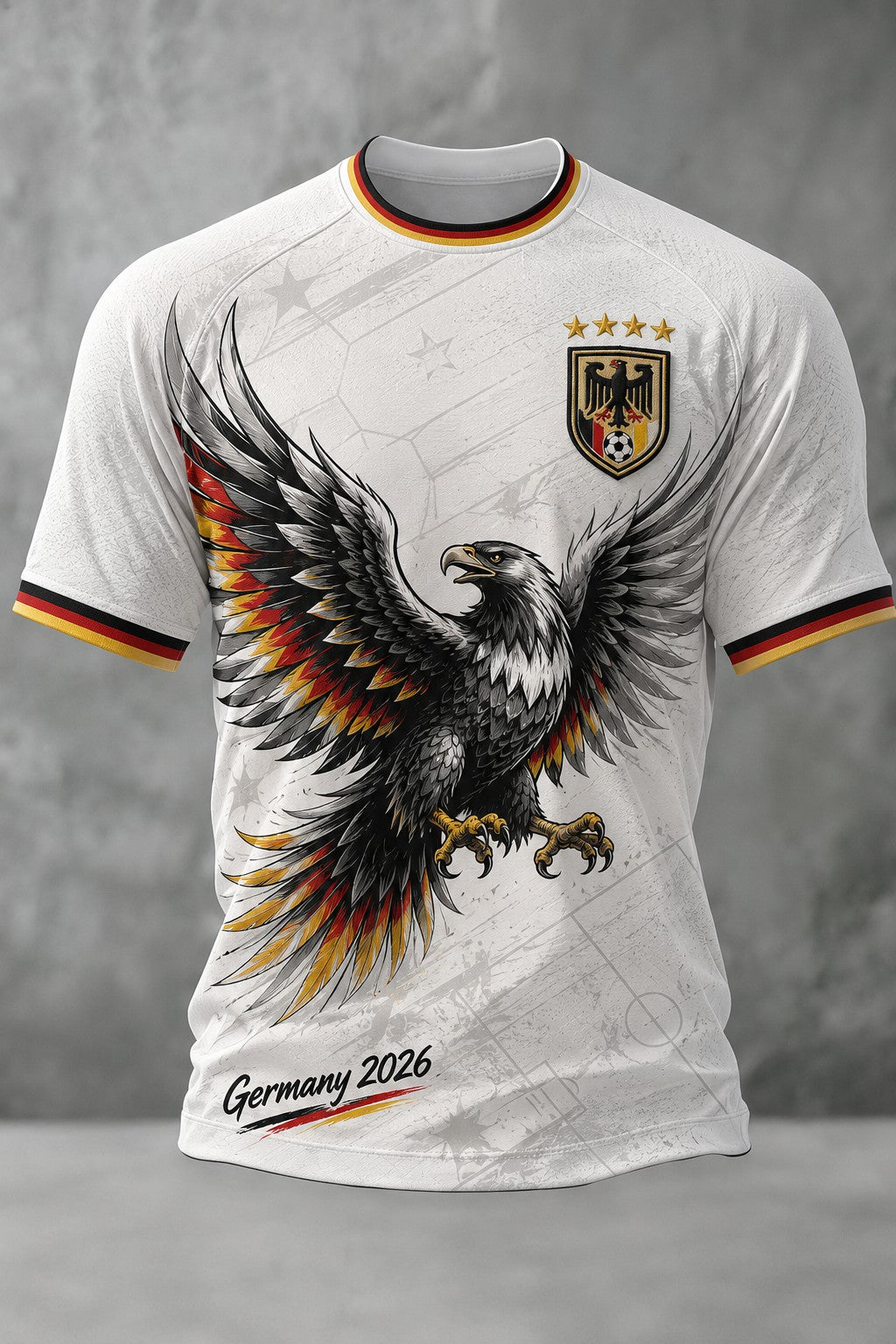 Herren-Fußball-T-Shirt mit Deutschland-Druck