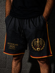 Herren-Deutschland-Fußballfan-Print-Lässige Shorts