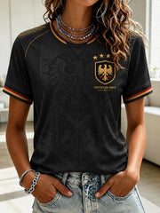 Damen-Fußball-T-Shirt mit Deutschland-Druck