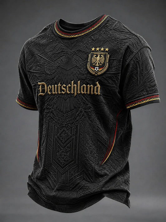 Herren-Fußball-T-Shirt mit Deutschland-Druck