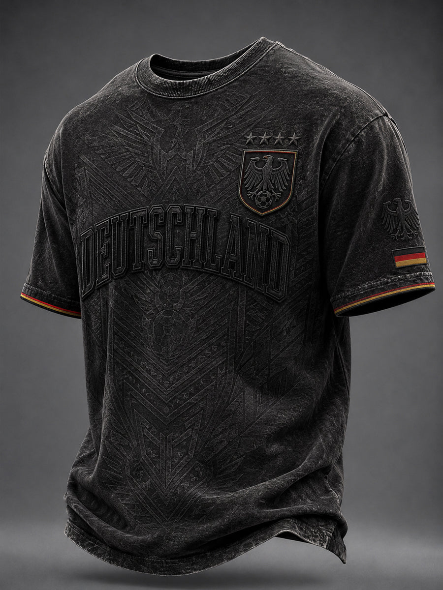 Herren-Deutschland-Fußballfan-T-Shirt mit Grafikdruck