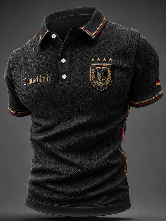 Herren-Deutschland-Fußballfan-Print-Lässiges Oberteil
