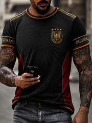 Herren-Deutschland-Fußballfan-T-Shirt mit Grafikdruck