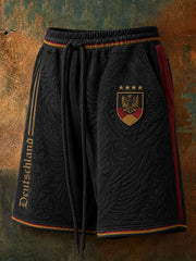 Herren-Fußball-Shorts mit Deutschland-Druck