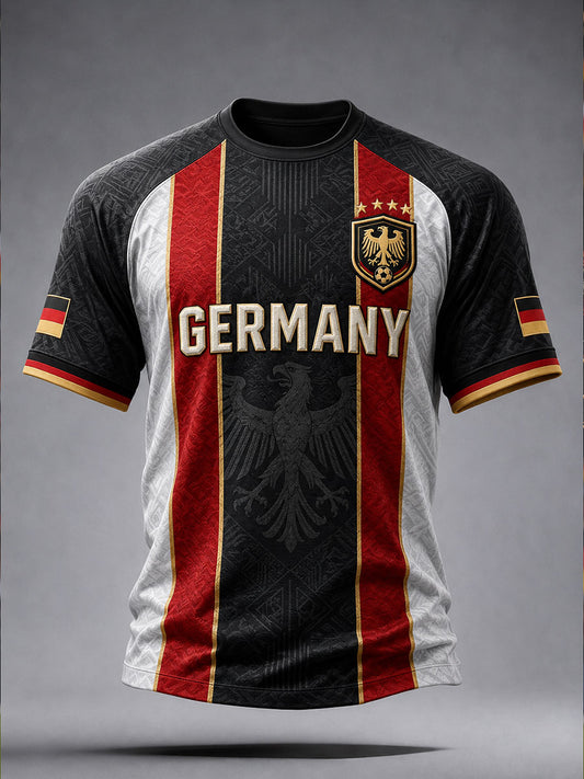 Herren-Fußball-T-Shirt aus Deutschland mit kurzen Ärmeln