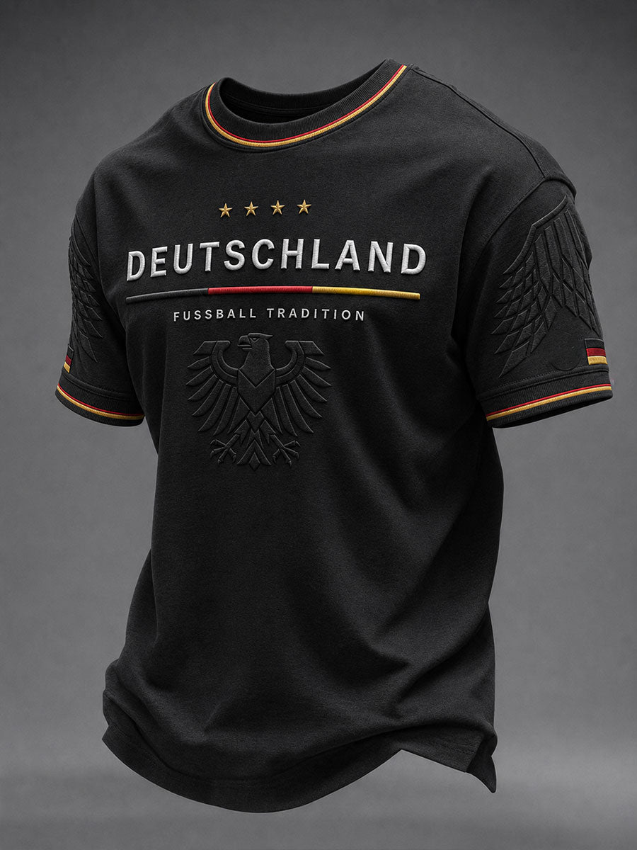 Herren-Fußball-T-Shirt aus Deutschland mit kurzen Ärmeln