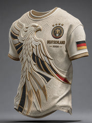 Herren-T-Shirt mit kurzen Ärmeln im deutschen Fußballstil