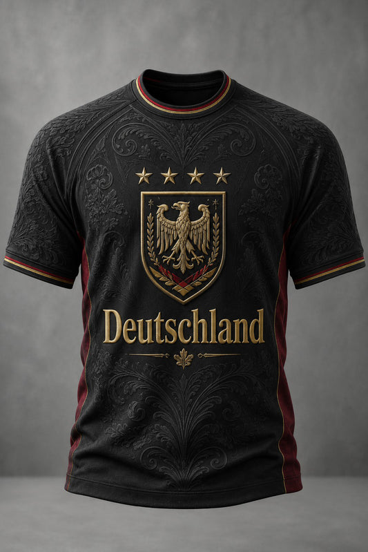 Herren-Fußball-T-Shirt mit Deutschland-Druck