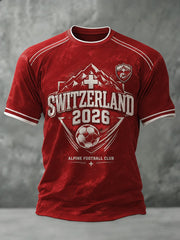 Herren-T-Shirt mit Schweiz-Print