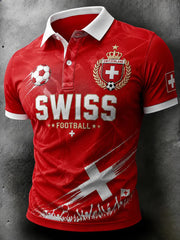 Herren-Fußballfan-Shortsleeve aus der Schweiz