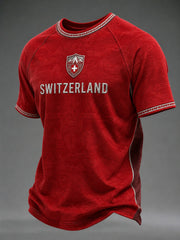 Herren-T-Shirt mit Schweiz-Print