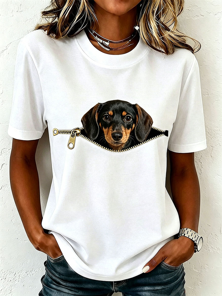 Schönes Dackel-T-Shirt für Damen
