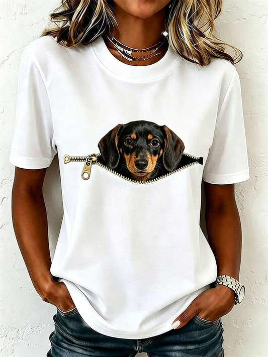 Schönes Dackel-T-Shirt für Damen