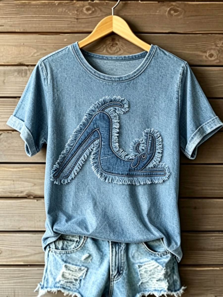 Damen-T-Shirt mit kurzen Ärmeln