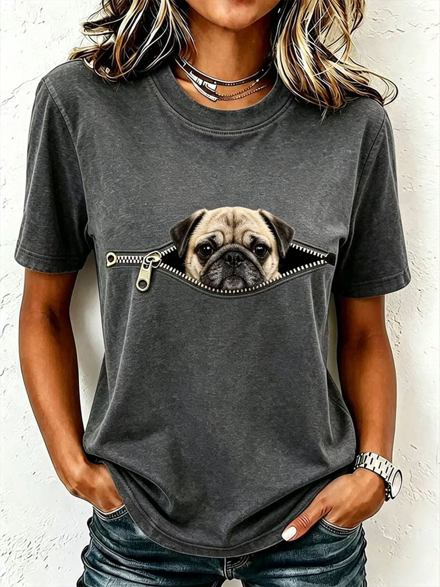 Schönes Mops-T-Shirt für Damen