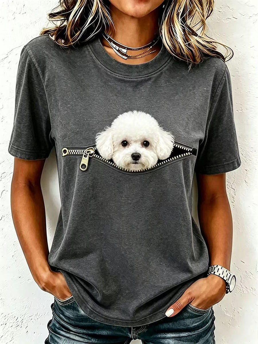 Schönes Pudel-T-Shirt für Damen