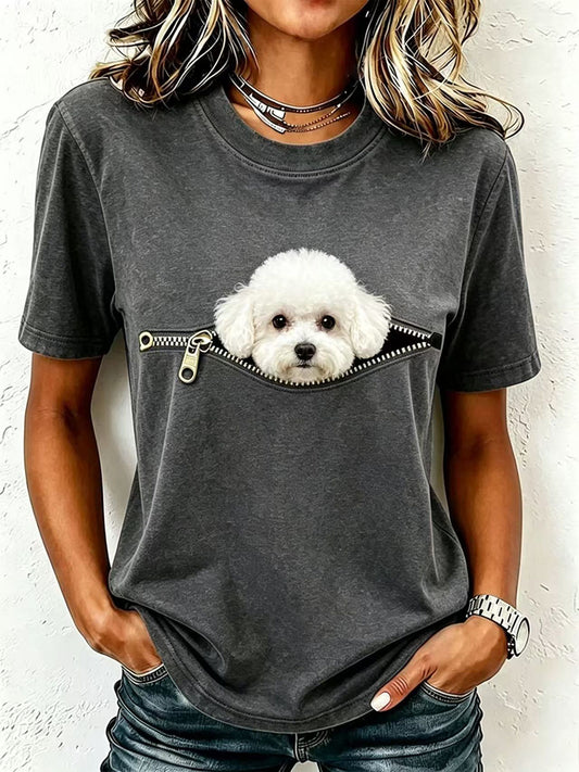 Schönes Pudel-T-Shirt für Damen