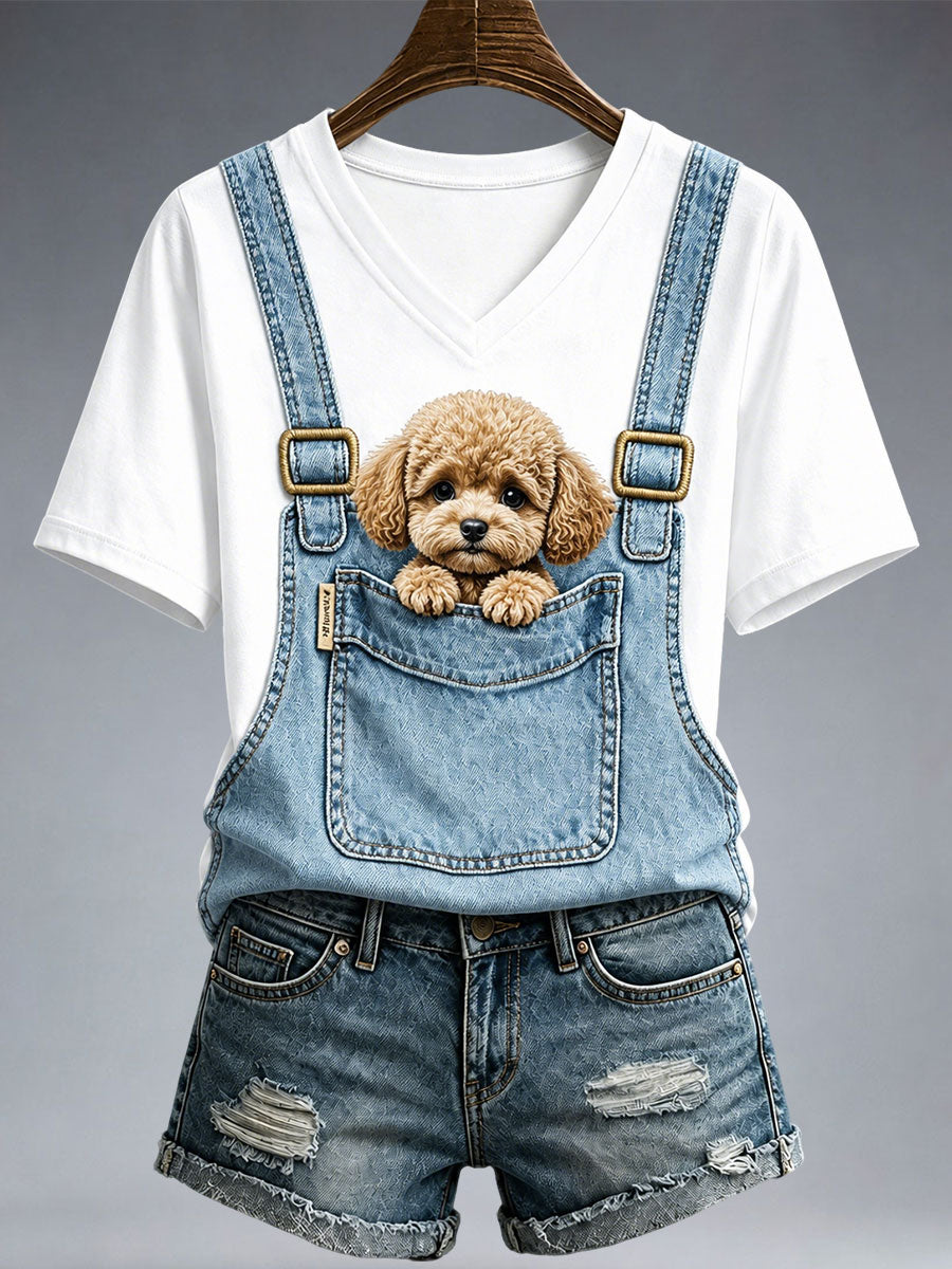 Schönes Pudel-T-Shirt für Damen