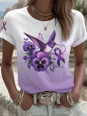 Frauen Alzheimer Pansy Kolibri T-Shirts