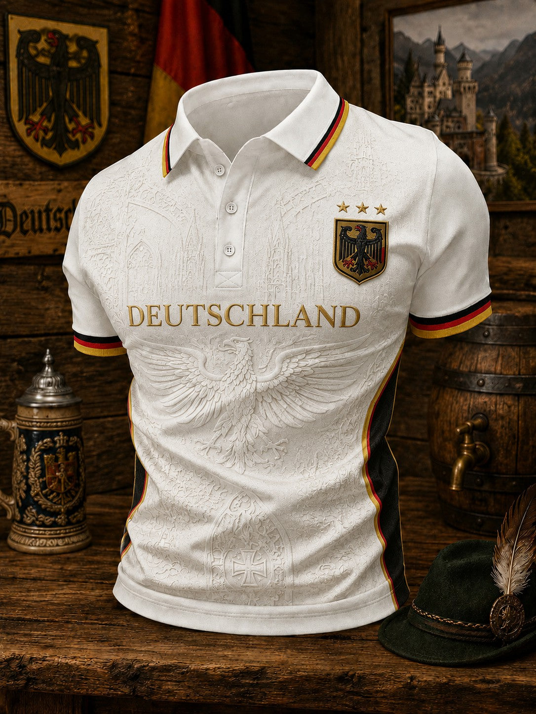 Herren-Fußballshirt mit Deutschland-Druck