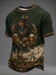 Herren-Oktoberfest-T-Shirt aus München mit Dackelmotiv