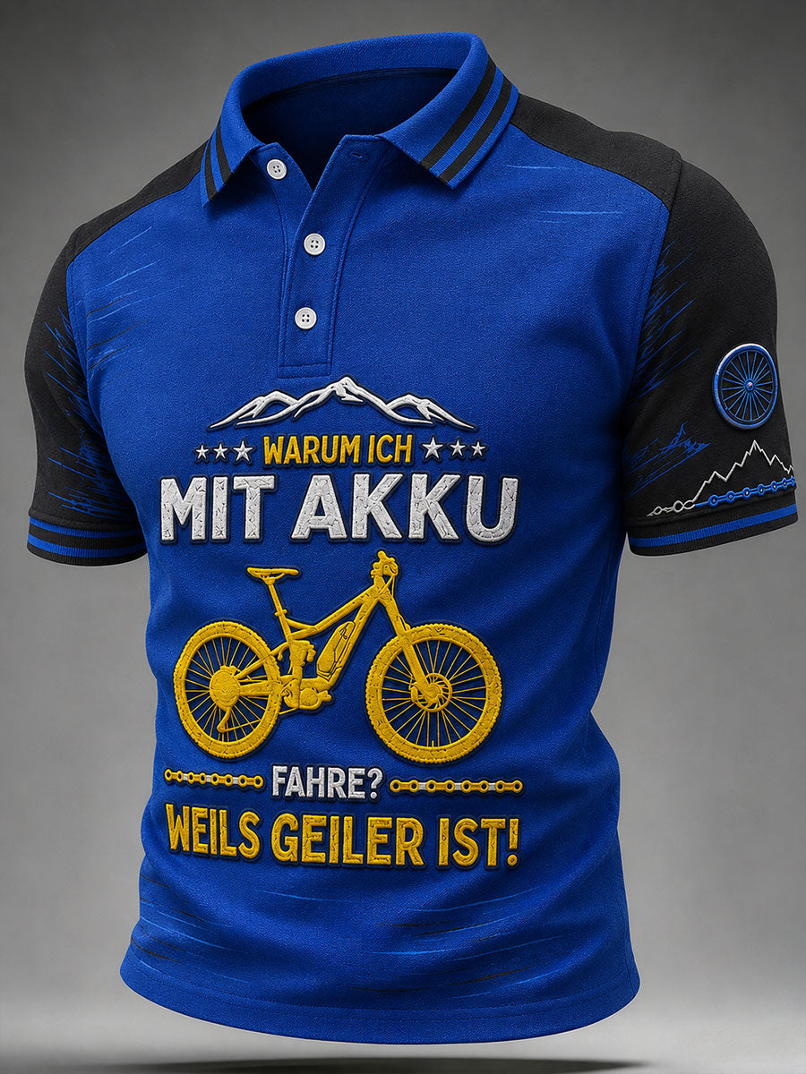 Herren WARUM ICH MIT AKKU FAHRE? WEILS GEILER IST Shirt