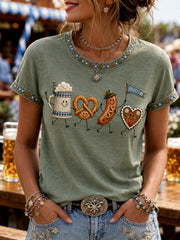 Oktoberfest der Frauen: Prost! Bedrucktes Freizeit-T-Shirt