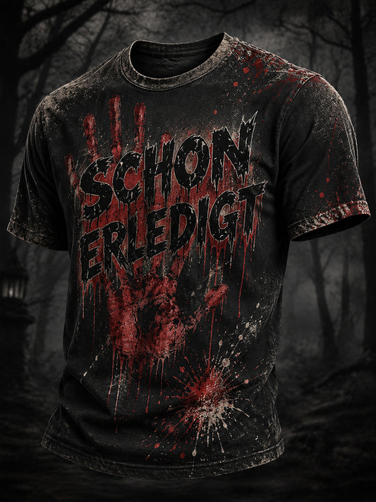 Herren-Halloween-Kunstdruck-T-Shirt