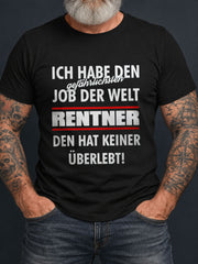 Lustiges Herren-T-Shirt mit deutschem Rentner-Renten-Slogan